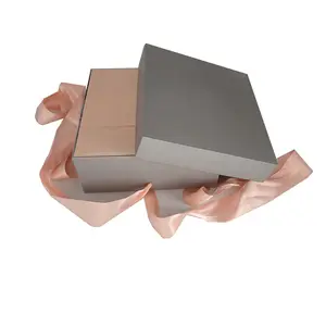 Op Maat Bedrukte Elegante Stijve Kartonnen Geschenkverpakkingen Cosmetische Huidverzorging 2 Stuks Beweegbare Deksel Harde Papieren Verpakking