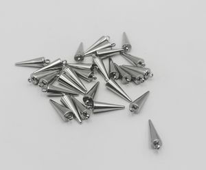 Pendentif conique en acier inoxydable pour collier, bracelet, boucles d'oreilles, accessoires de bijoux DIY, pendentif en forme de cône en stock et en gros - Product Image 3