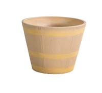 Nouveau design de pots en plastique pour plantes d'intérieur, vase au design minimaliste pour jardin, pot de fleurs en forme de demi-baril