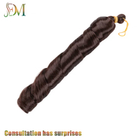 Extensions de cheveux tressées au crochet style poney, spirales dreadlocks, boucles françaises, en fibre haute température, tissage teint, trame unique 150g