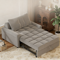 Canapé-lit pliant crème deux-en-un multifonctionnel pour salon, nouveau style, extensible, pour une ou deux personnes, canapé-lit escamotable