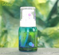Usine Pas Cher Voyage Portable Couleur Vert 40ml Cylindre Atomiseur Rond Vide Lotion Bouteille Cosmétique Pot Bouteille En Verre avec Pompe