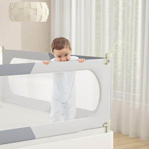 Sponda per Lettino <span class=keywords><strong>Neonato</strong></span> a U OEM all'Ingrosso, Rete di Sicurezza a 3 Lati per Bambini, Paracolpi Anti-Caduta Personalizzabile in Dimensioni e Colore - Product Image 2
