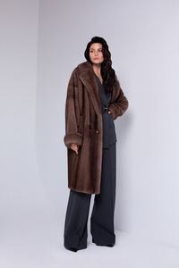 <strong>Plus</strong> <strong>Size</strong> Mink <strong>Swing</strong> <strong>Coat</strong> Long Winter Fashion Button Decoration Cozy and Sexy Casual Outerwear Windproof Mink <strong>Coat</strong> Pastel - Product Image 4