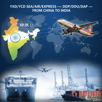 Transitaire indien, transport aérien, maritime, terrestre et express de Chine vers l'Inde, service DDP/DAP/DDU/FOB