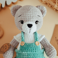 Gros personnalisé Crochet matériau souple en peluche Chenille fil ours jouets Amigurumi Animal bébé jouets en peluche