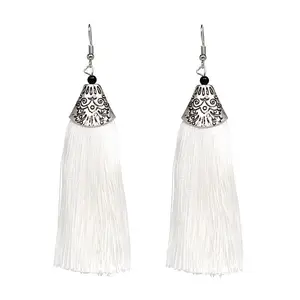 Explosion models, simple and simple tassels, Chinese bohemian national earrings