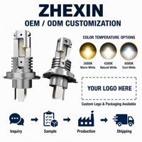 Kit d'ampoules de phare LED H4, lumière blanche 6000K, lumière blanche brillante, double faisceau, haute et basse intensité, longue durée de vie, pour voiture, camion, moto