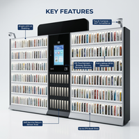 Meubles de bibliothèque HAUMR : Casier intelligent de libre-service 24h/24 pour livres, utilisation en intérieur et en extérieur, pour bibliothèques communautaires et micro-bibliothèques