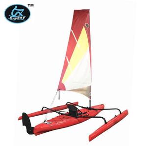 U-boat-barco pequeño <span class=keywords><strong>de</strong></span> plástico <span class=keywords><strong>de</strong></span> alta calidad, trimaran sinle, velero con asientos <span class=keywords><strong>de</strong></span> aluminio con sistema <span class=keywords><strong>de</strong></span> timón - Product Image 3