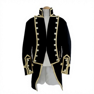 Vintage <b>Men</b> Frock <b>Coat</b> 100% Wool Double Breasted <b>Long</b> Overcoat Custom Logo Historical Uniform Outerwear - Product Image 1