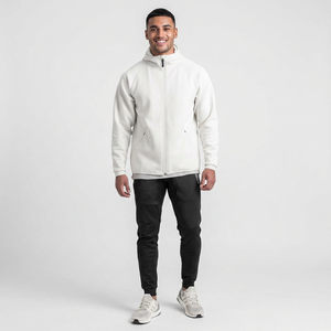 Sweats à capuche zippés personnalisés pour hommes Sweat-shirt à capuche zippé personnalisé avec pantalon assorti Survêtement de sport décontracté - Product Image 1