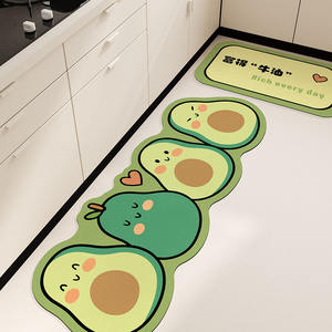พรมครัวลายการ์ตูนรูปทรงแปลกตา กันลื่น ซึมซับน้ำมัน ทนทาน ซักได้ สำหรับห้องครัว ห้องน้ำ ทางเข้าบ้าน - Product Image 5