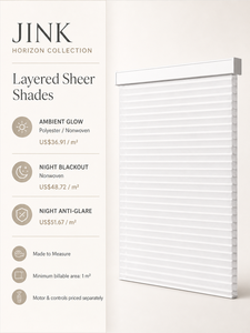 Persiana Enrollable Opaca Zebra JINK Horizon Layered Sheer Smart Shade, Lista para Medir y Fabricar a Medida - Product Image 3