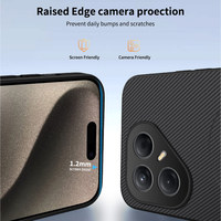 Funda Protectora para Infinix Noto 40PRO, Diseño de Fibra de Carbono, PU+PC, Suave, Magnética, con Soporte para Teléfono, Protección Contra Caídas, Diseño Ejecutivo