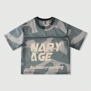 Camiseta de fútbol de secado rápido con logotipo personalizado para hombre, Camiseta holgada de béisbol y fútbol con estampado gráfico de estilo callejero - Product Image 4