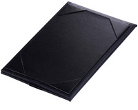 Échantillon Gratuit Porte-menu double face 4x6 pouces en similicuir noir pour restaurant et café