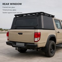 Couverture de benne de camionnette rigide noire mate avec porte-bagages de toit OEM ODM