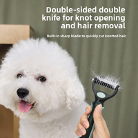 Ensemble complet d'accessoires de soins pour animaux de compagnie : brosse de massage, coupe-ongles, sac de rangement, toilettage pour chien