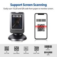 Lector de Matriz de Datos de Escritorio con Sensor Automático, Lector de Códigos de Barras USB para Supermercado, Lector de Códigos QR 1D 2D, Escáner de Códigos de Barras MP6300IR 2D