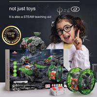 Lehoo Juguetes Juegos de bloques de construcción Juguete 4 en 1 DIY Transforming STEM Robot Programación Stunt Car Electric RC Car