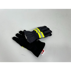 Gants de pompier en cuir de qualité supérieure avec phalanges renforcées et sangle de poignet - Product Image 3