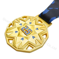 Médailles de sport modernes personnalisées Feng Shui, gymnastique, danse, marathon, course de 5 km, cyclisme, athlétisme, médailles plaquées or pour les finalistes