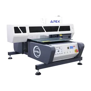 Full color printing UV led flatbed printer APEX UV6090 for card board