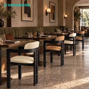 Contemporary Wooden Restaurant Table Set with <b>4</b> <b>Chairs</b> Modern <b>Dining</b> Furniture for Commercial Use Square Design Durable - Product Image 4