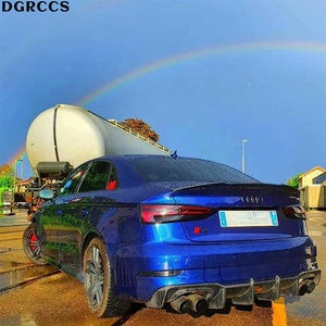 Dgrccs Audi S3 Limousine 8V Sedan 2013-2020 thể thao sợi carbon phía sau môi & khuếch tán với Dễ dàng cài đặt đầy đủ Kit - Product Image 5