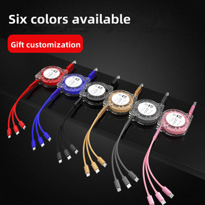 Cable USB Retráctil 3 en 1, Cargador Multifuncional de Carga Rápida para Teléfono, USB para iPhone, Micro USB, Tipo C, Cables Android - Product Image 3