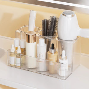 Organizador de Almacenamiento para Encimera, Moderno y Duradero, Soporte para Secador de Pelo con Vaso Extraíble para Artículos de Belleza, Baño - Product Image 4