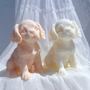 King <span class=keywords><strong>Charles</strong></span> chiot bougie moule animaux chiots cire de soja Silicone moule chien amant décor à la maison - Product Image 2