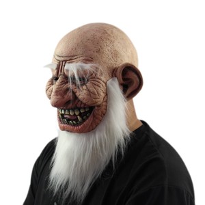Masque de zombie vieil homme effrayant en latex pour <span class=keywords><strong>Halloween</strong></span> et Noël, accessoires de déguisement pour adulte, perruque pour cosplay - Product Image 5