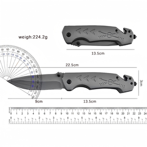 Couteau pliant tactique de poche pour le camping en plein air, lame en acier inoxydable OEM, avec clip de poche pour briser le verre - Product Image 2
