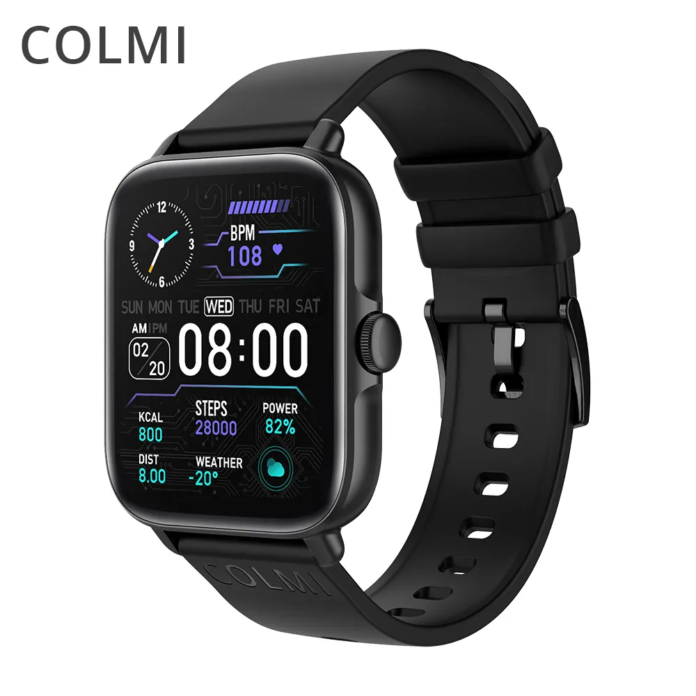 Smartwatch Mode Hot Selling P 28 Plus Colmi 1,69 Zoll TFT Round Screen Atmen Sie HR BP Monitor