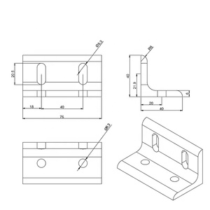 Sản phẩm phổ biến 40 Series <span class=keywords><strong>4</strong></span> lỗ rãnh bên trong nhôm góc khung kim loại Khung kệ cho nhôm đùn hồ sơ - Product Image 3