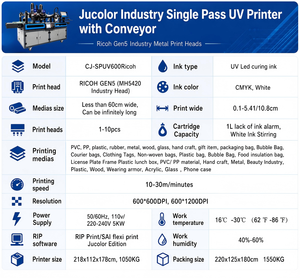 Impresora UV de Una Sola Pasada Jucolor de 300 mm x 600 mm con Tecnología Ricoh Gen5 de Alta Velocidad para Madera, Metal, Vidrio, Artesanía, Industria de Belleza - Product Image 4