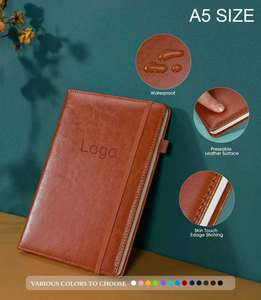 A5 A6 Personalized Leather Cover Custom Printing Thickened Business Student <b>Journal</b> Notebook with Elastic Band 100 Sheets - Product Image 2