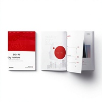 Services de production et de conception de catalogues, échantillons de produits, brochures, livrets d'instructions, livrets en papier couché, reliure rigide