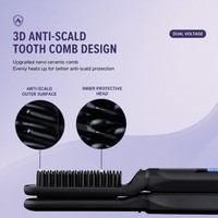 Spazzola Lisciante e Piastra 2 in 1 Senza Fili Torlin, Ricaricabile, Display LCD, USB Type-C, Batteria 3500mAh