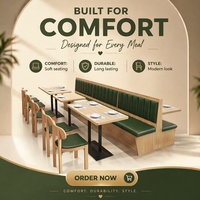 Ensemble de table et de chaises de restaurant en bois massif, personnalisable et durable, pour restauration rapide, pizzeria, hôtel, cantine