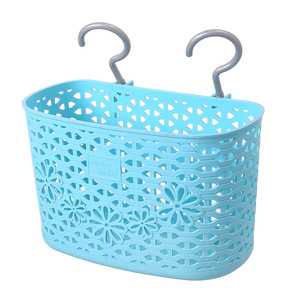 Double Hook Plastic Hanging Basket Rectangle PP Material Sundries Storage Bathroom Shower Basket 25.5x13.5x16 - Product Image 5