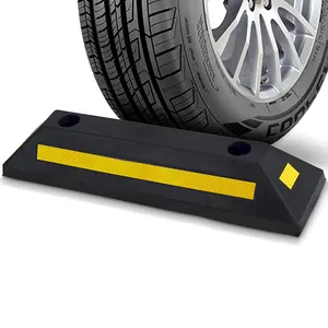 Rubber Parking Heavy Duty Rubber Parking Garage Parking Safety Reflective Rubber Facilities Wheel Stopper Locator