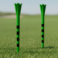 Repose-balles de golf 83 mm, accessoires d'entraînement de golf, tees de golf en plastique, couleurs assorties, durables, emballés en vrac