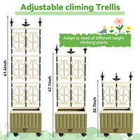 Jardinière carrée en acier avec système d'irrigation automatique, style classique, légère, pour balcon, patio, jardinage