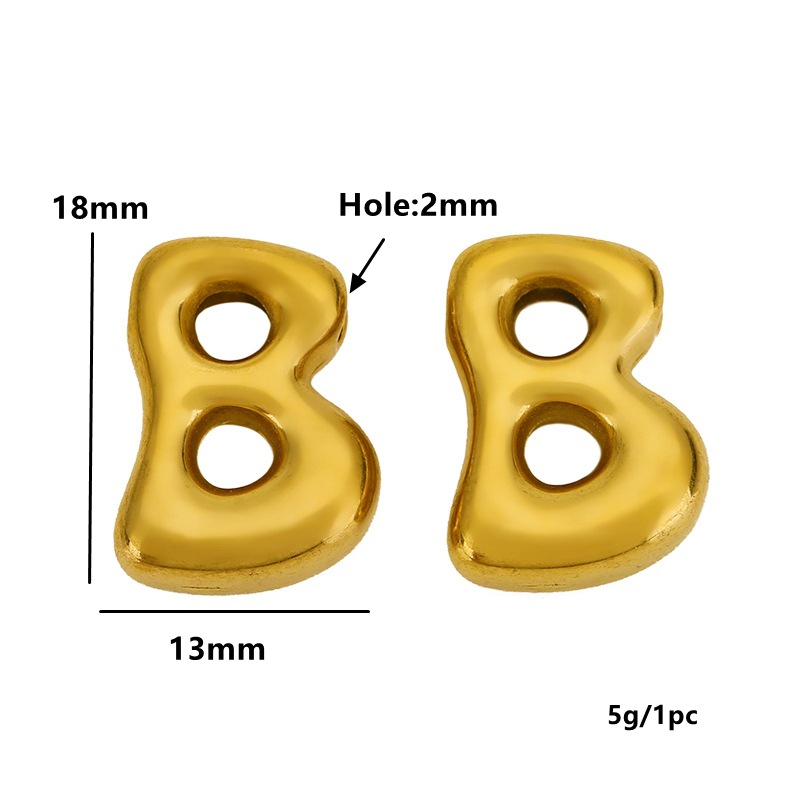 ตัวอักษรสีทอง - B
