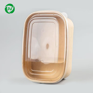 Hình chữ nhật giấy kraft 580ml cấp thực phẩm Take-Away container cho salad Ramen súp Bento Sandwich mì ăn trưa hộp - Product Image 3