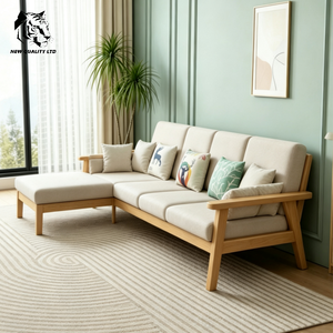 Proveedor chino de sofás seccionales de madera de bajo costo, personalizados, con gran stock, envío inmediato, nuevo diseño, muebles para sala de estar. - Product Image 4