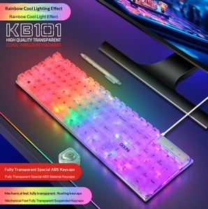 New RGB Transparent Gaming Keyboard Wired USB Mechanical Feel <b>Rainbow</b> Backlight for Laptop Gamer Home Office All Devices - Product Image 4
